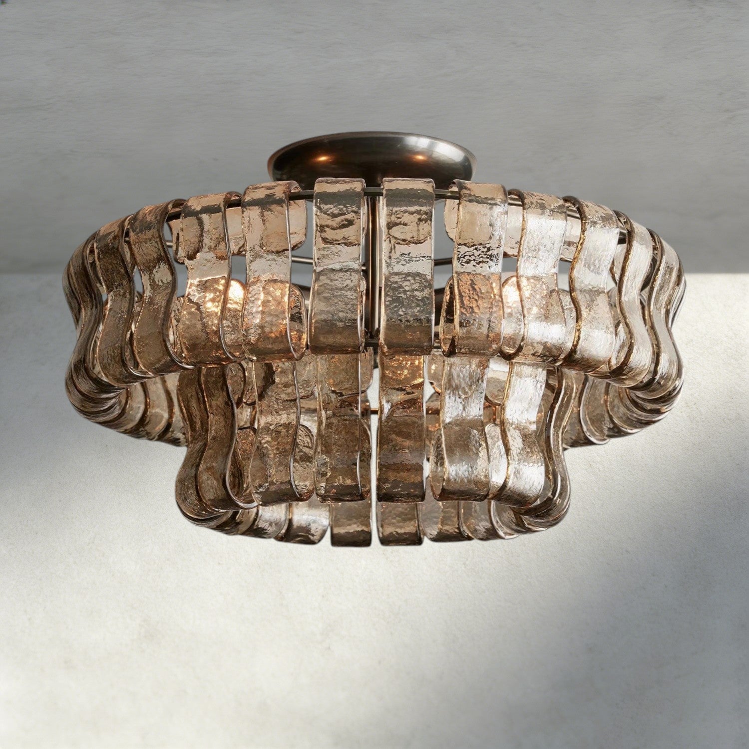 Bronze / Smoke Ghiaccio Flush Mount