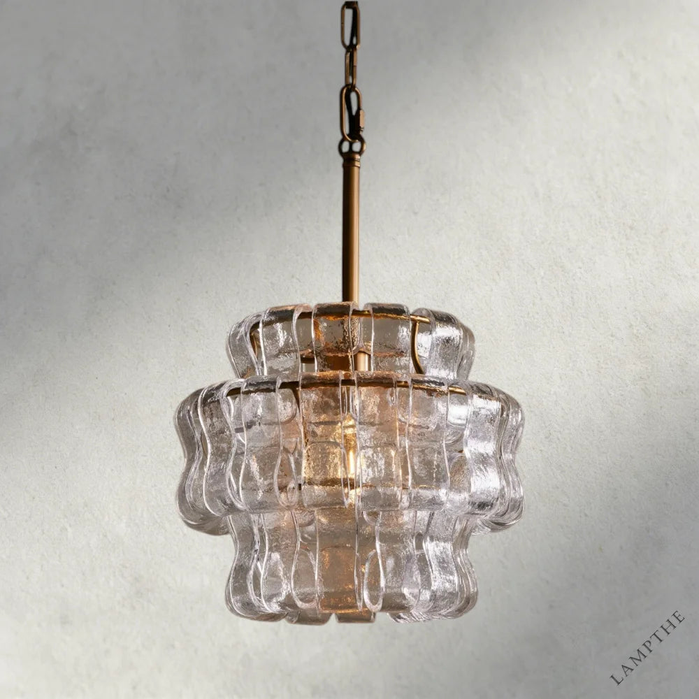 Brass / Clear Ghiaccio Pendant