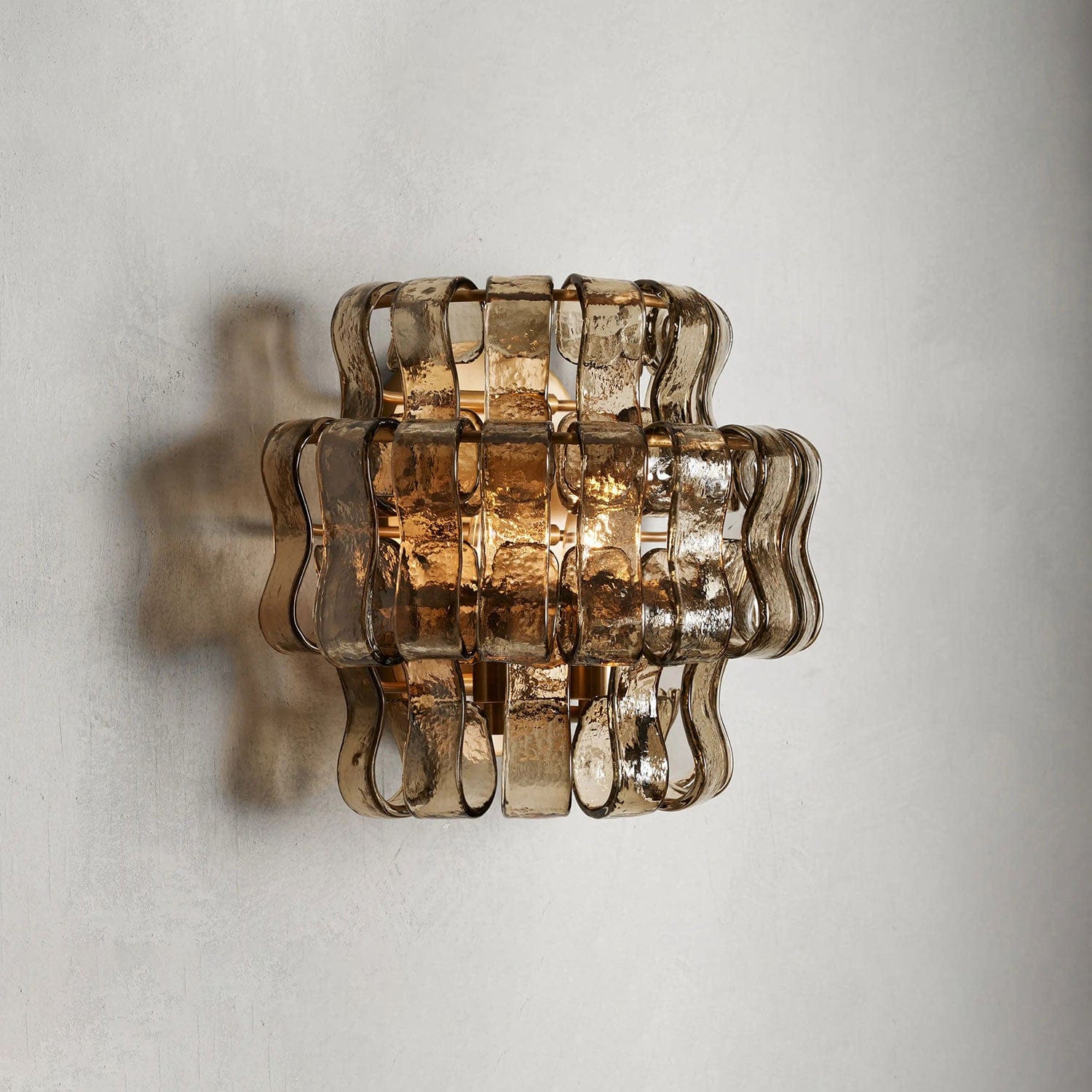 Brass / Smoke Ghiaccio Sconce