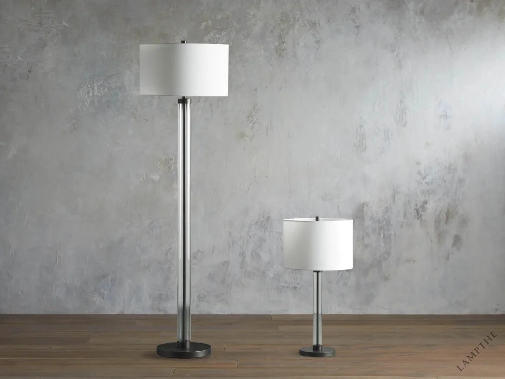 Glass Column Table Lamp