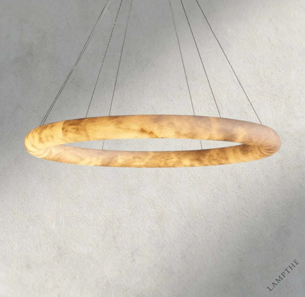 Halima Halo Alabaster Chandelier