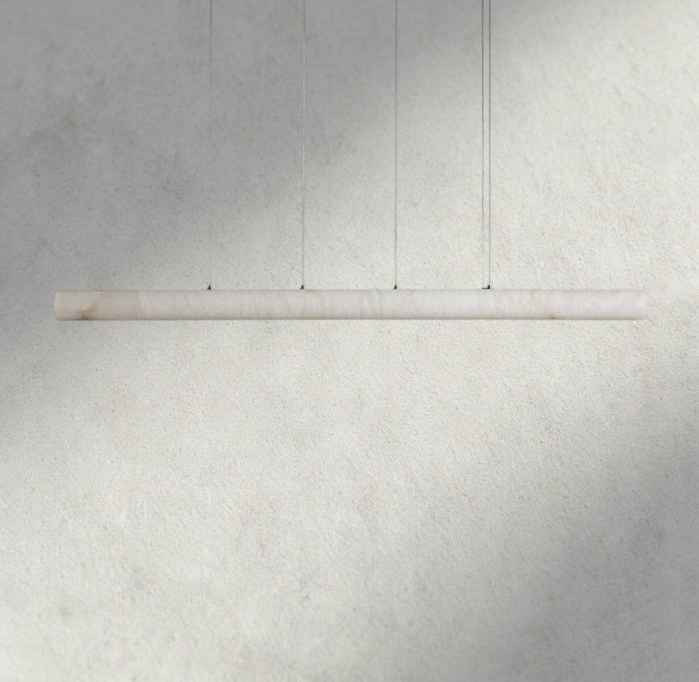 74" Halima Linear Alabaster Chandelier