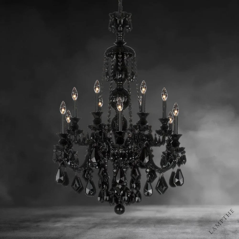 Jet Black Hamilton Chandelier 30"