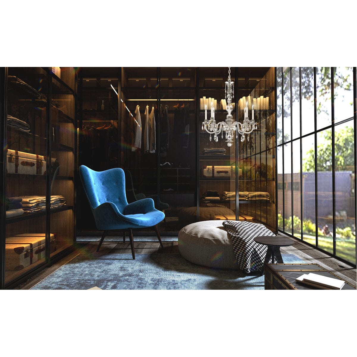 Hamilton Nouveau Chandelier 28"