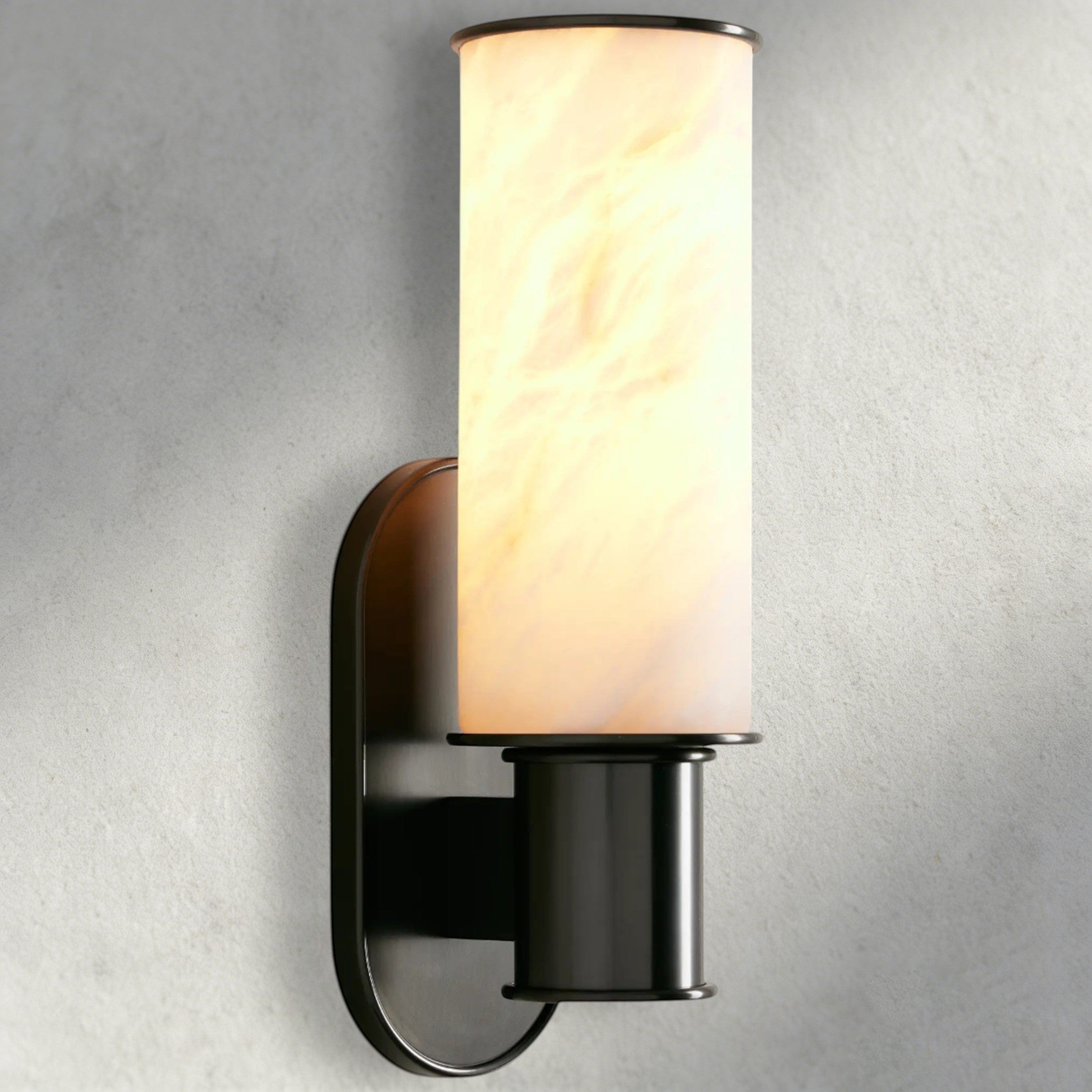 Bronze Harlin Sconce in Alabaster
