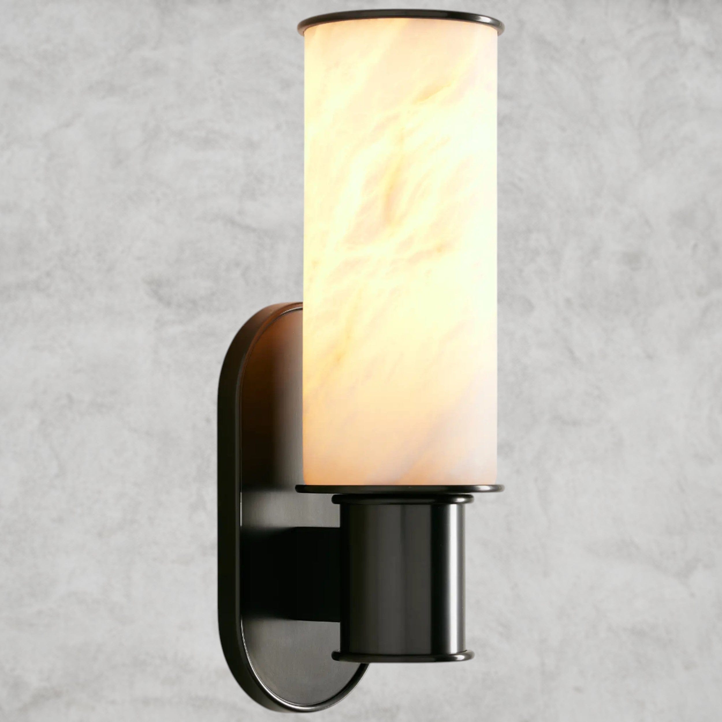 Bronze Harlin Sconce in Alabaster