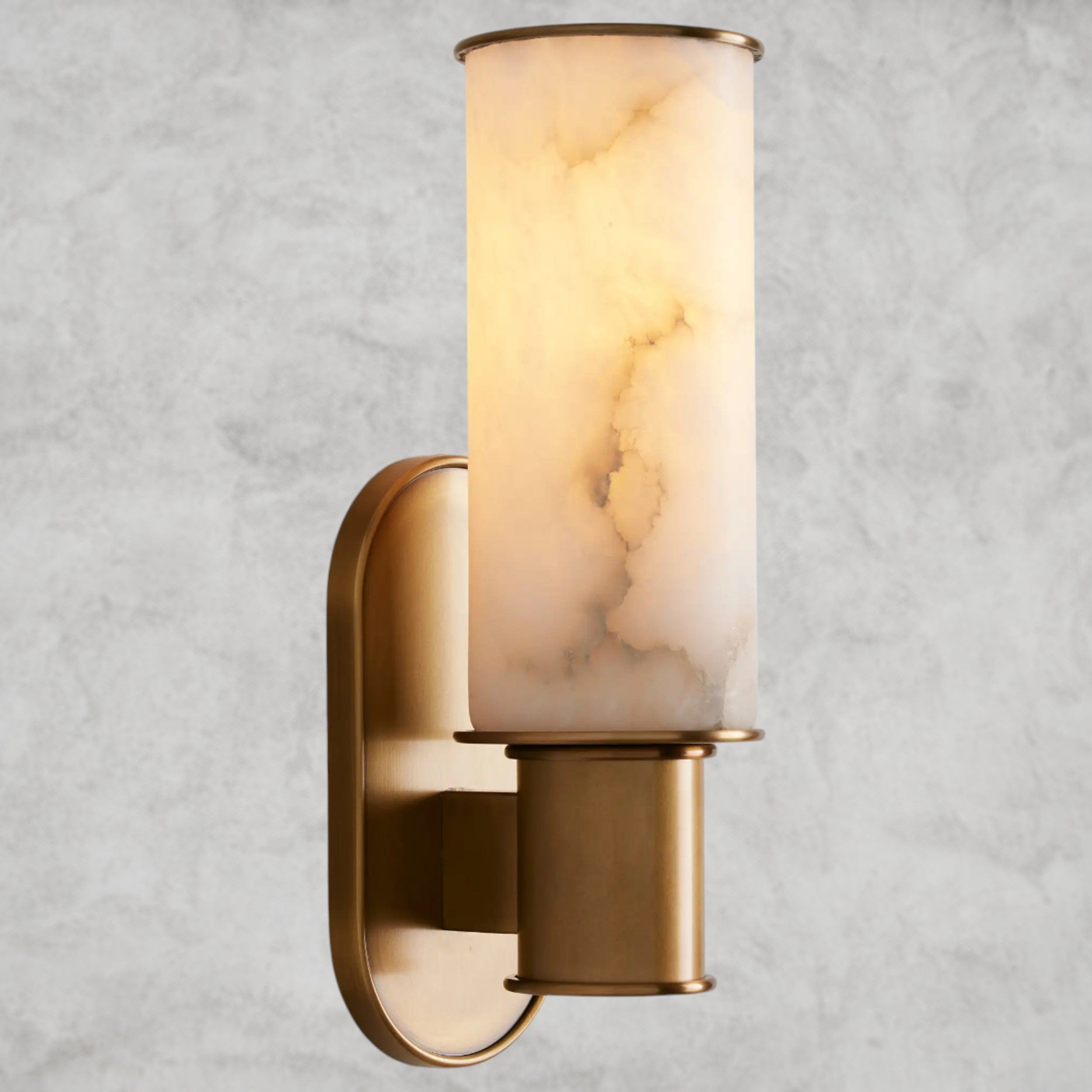 Brass Harlin Sconce in Alabaster