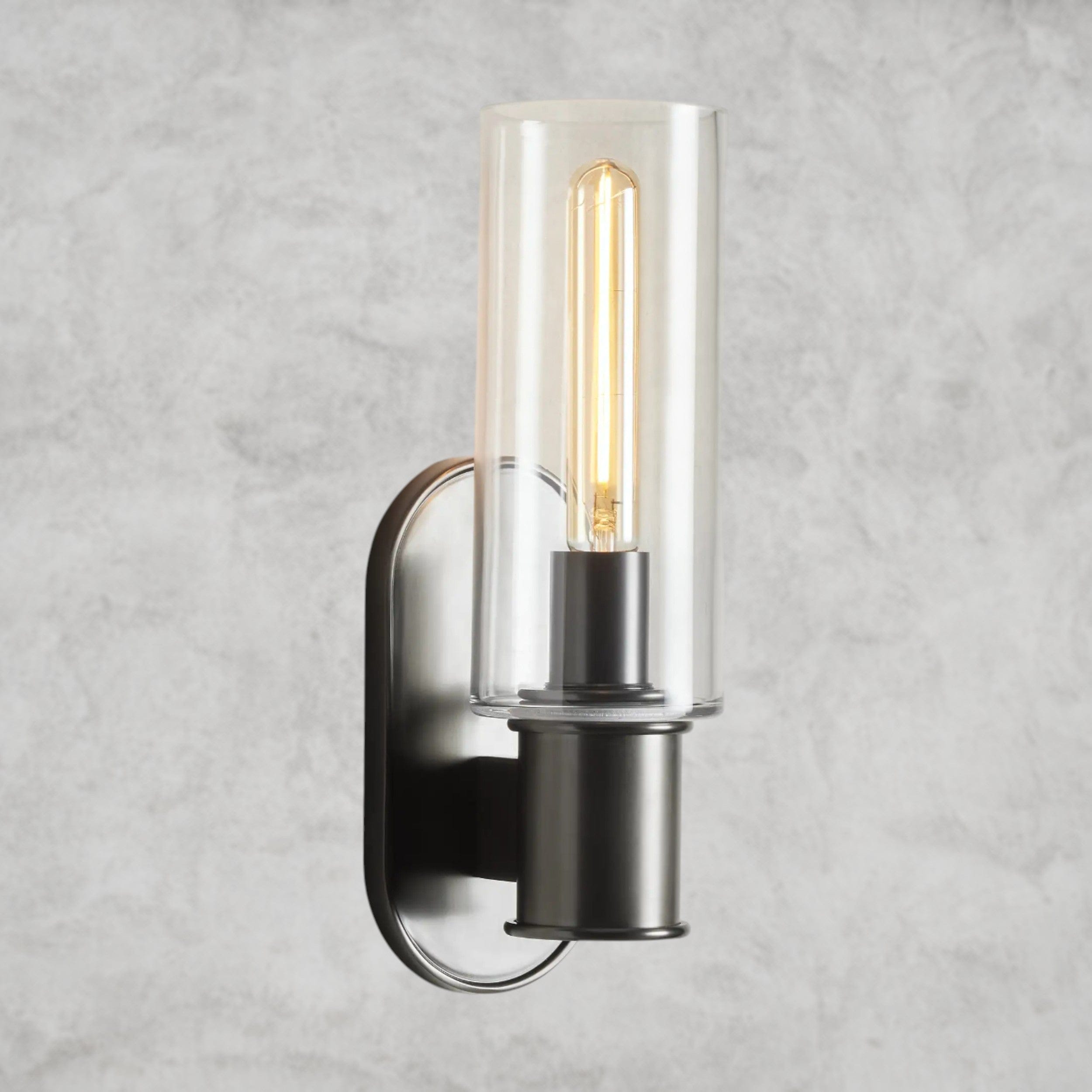 Bronze Harlin Sconce in Clear