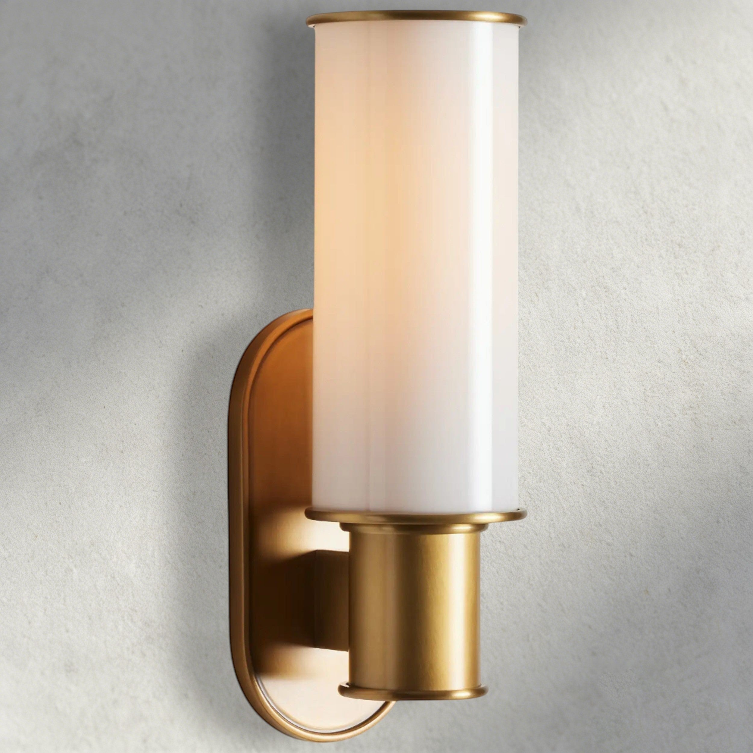 Brass Harlin Sconce in Milk