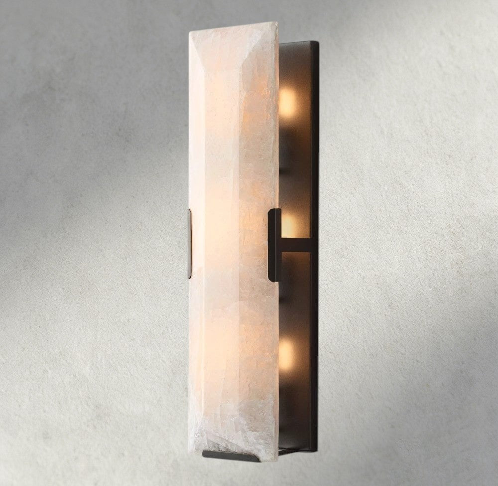 Bronze Harlow Calcite Linear Sconce