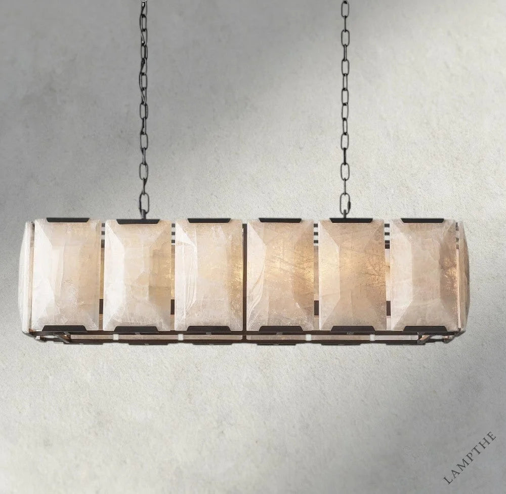 42" / Bronze Harlow Calcite Rectangular Chandelier 42", 54", 62", 74"