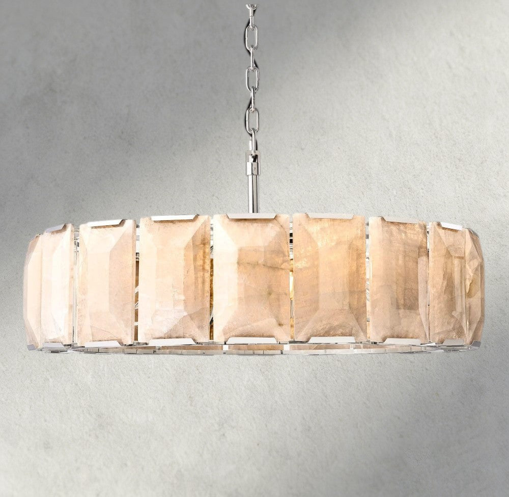 43" / Nickle Harlow Calcite Round Chandelier 19", 31", 43", 60"