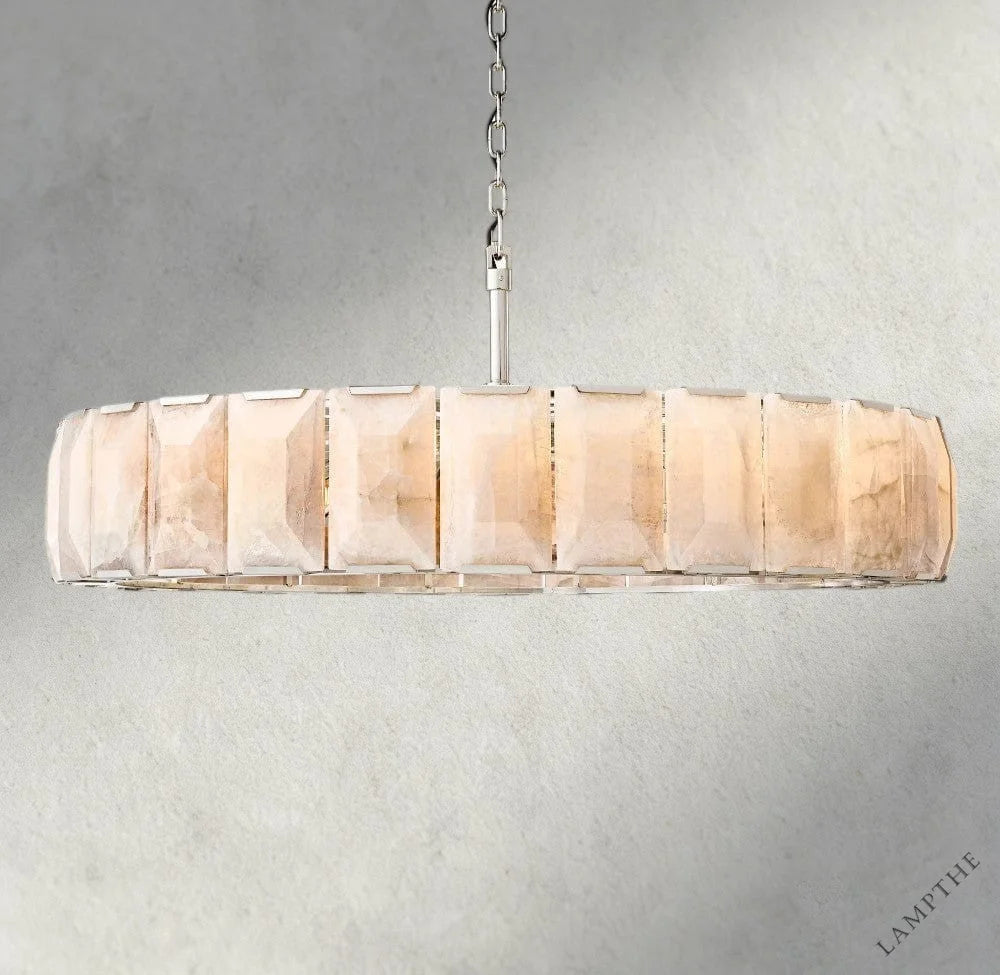 60" / Nickle Harlow Calcite Round Chandelier 19", 31", 43", 60"