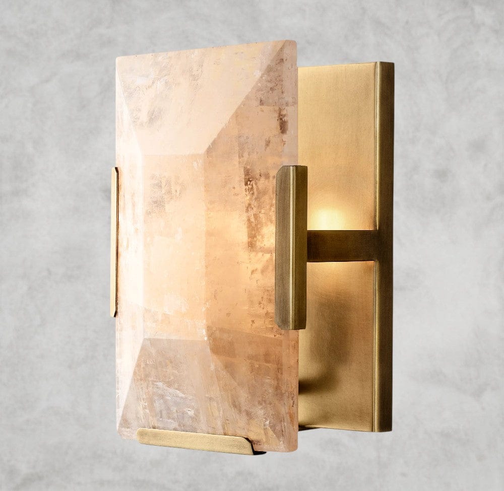Brass Harlow Calcite Sconce