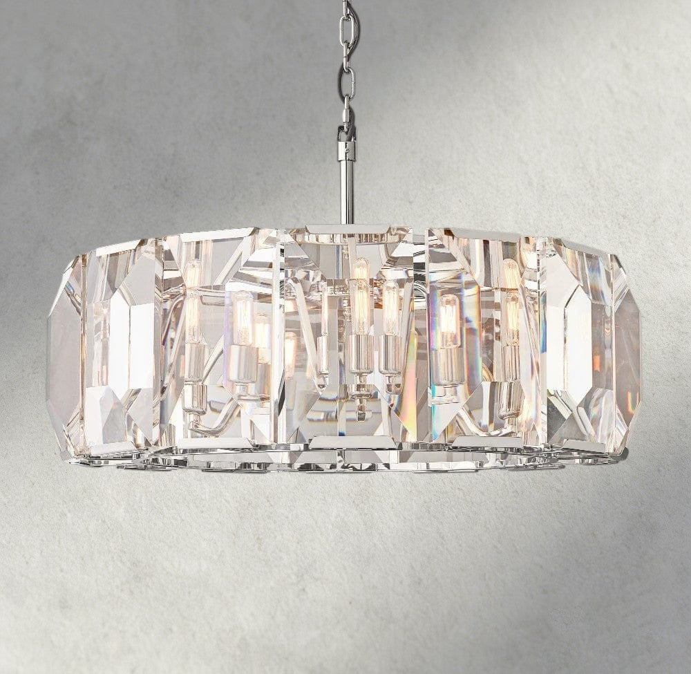 31" / Nickle Harlow Crystal Round Chandelier 19", 31", 43", 60"
