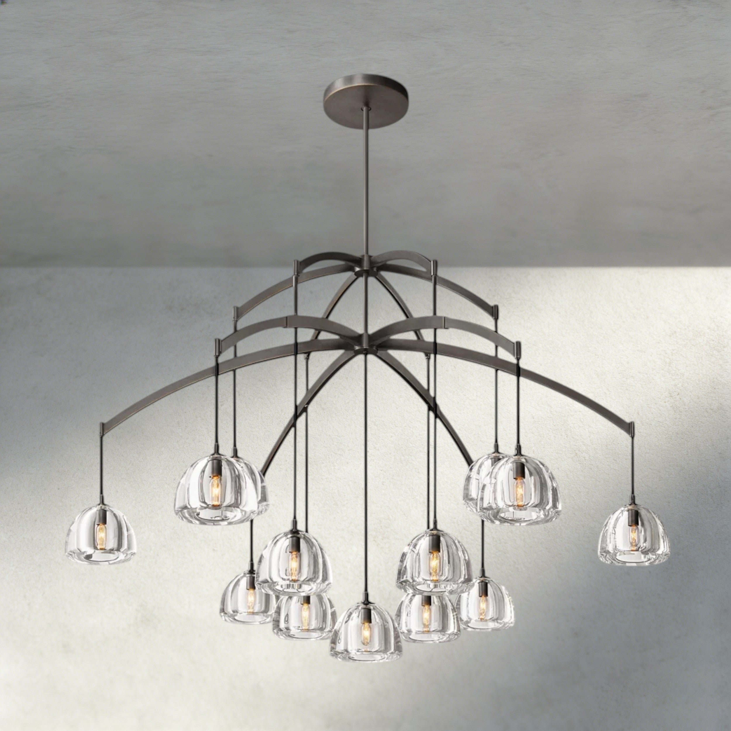 60" / Bronze Hemisphere Round Chandelier 36", 48", 60"
