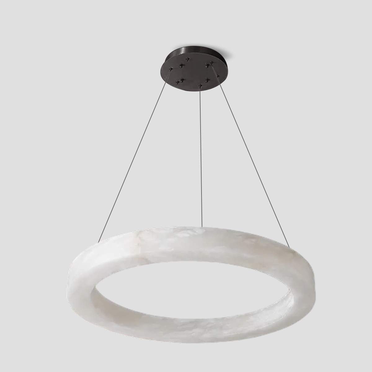 Theseus Alabaster Round Living Room Chandelier