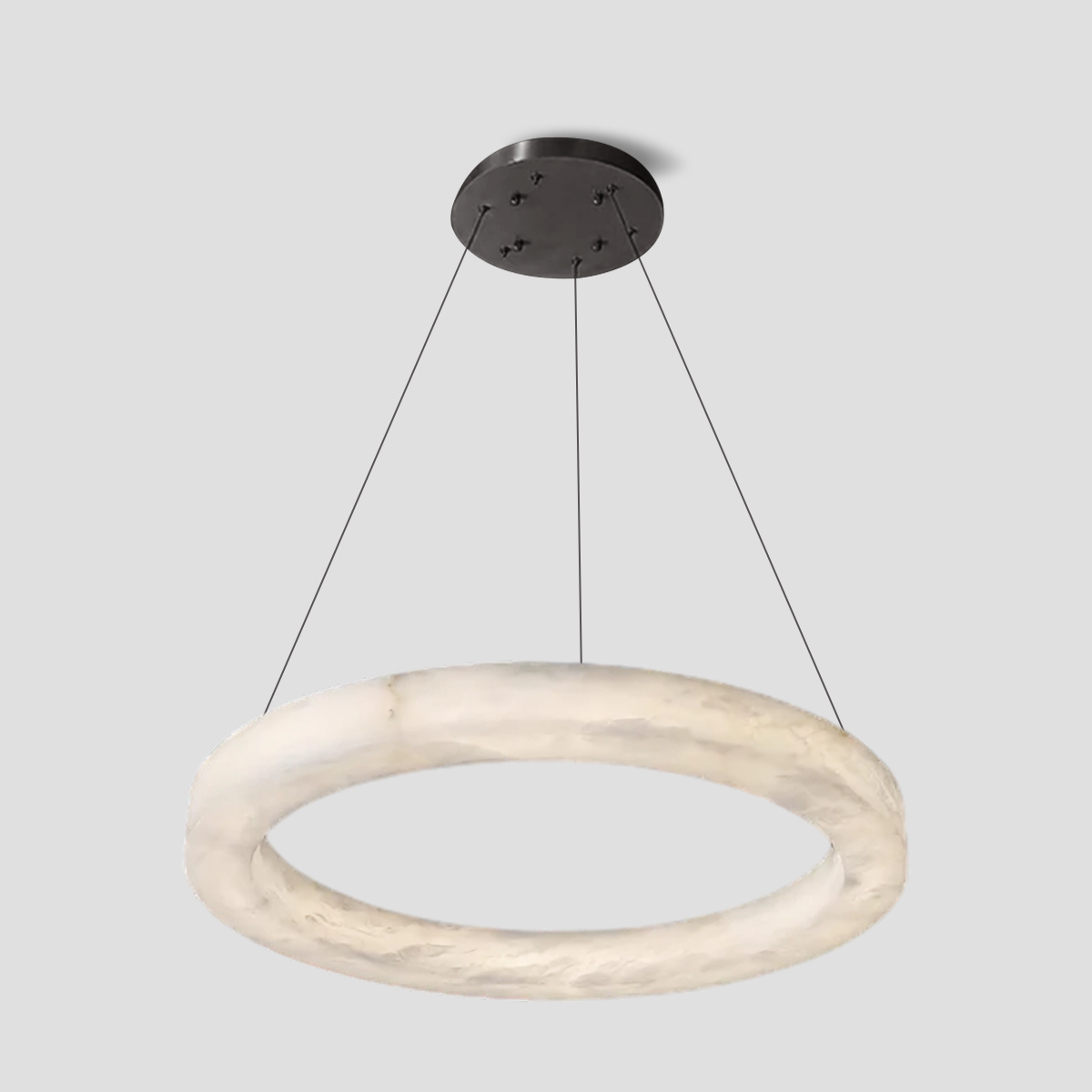 Theseus Alabaster Round Living Room Chandelier