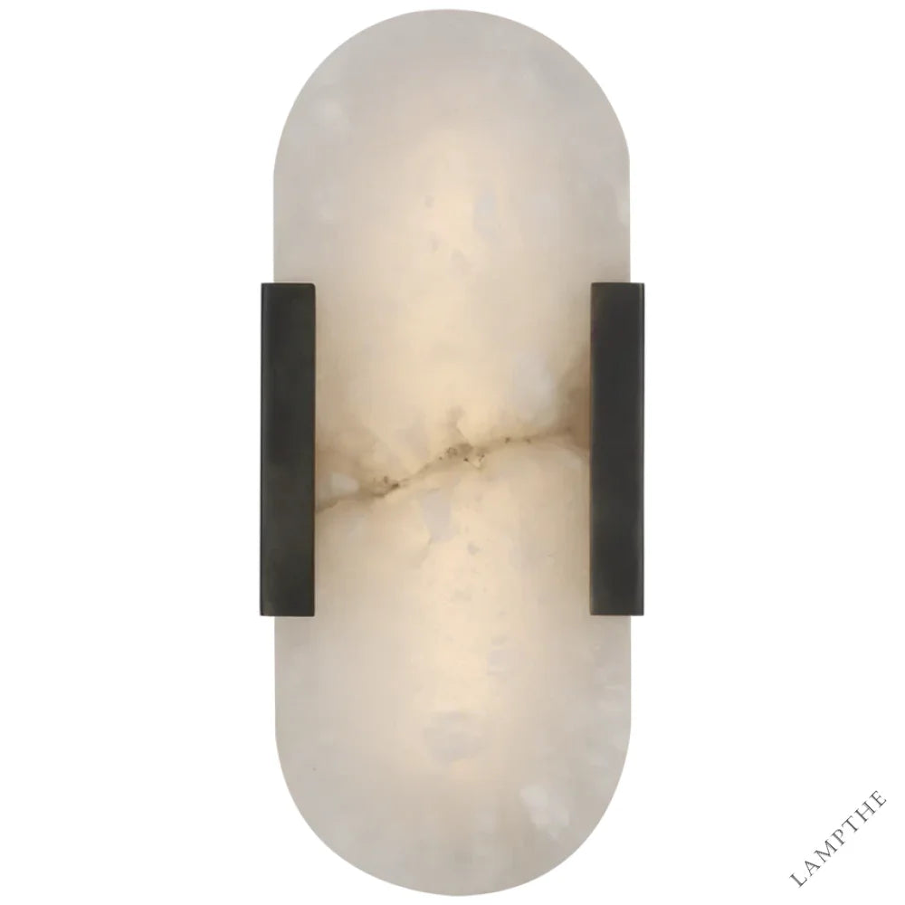 Kevin Koltin Melange Elongated Alabaster Wall Sconce Kevinstudiolives Black H 13.8''