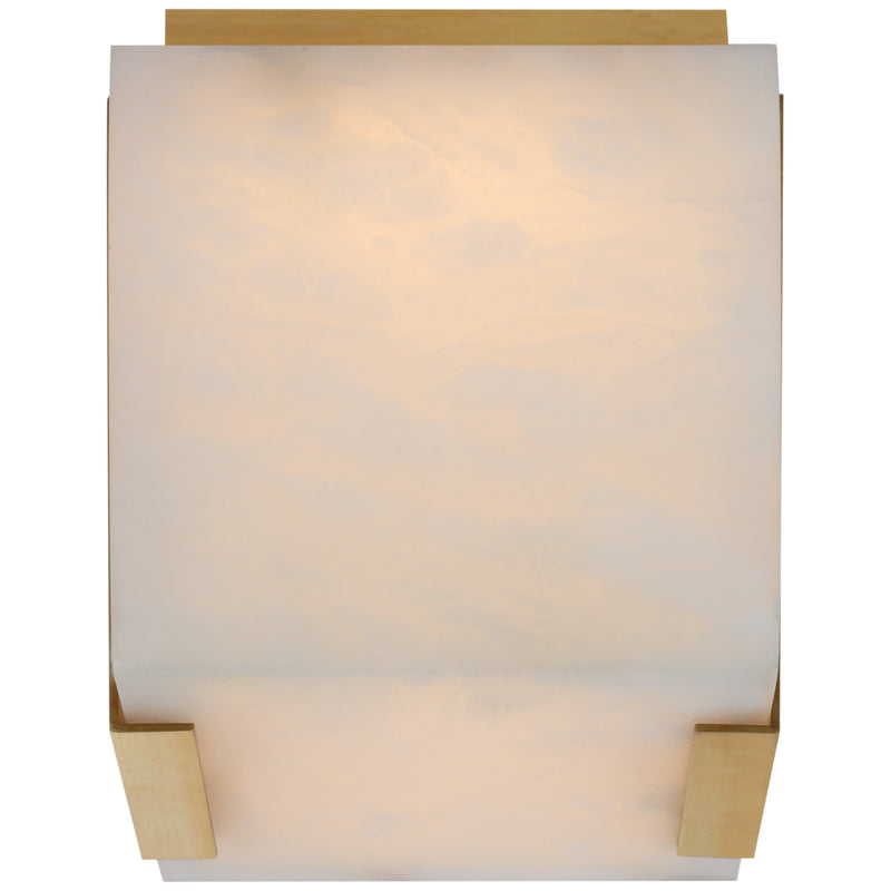 Alabaster Square Flush Mount Wall Sconce Lamp 6"H
