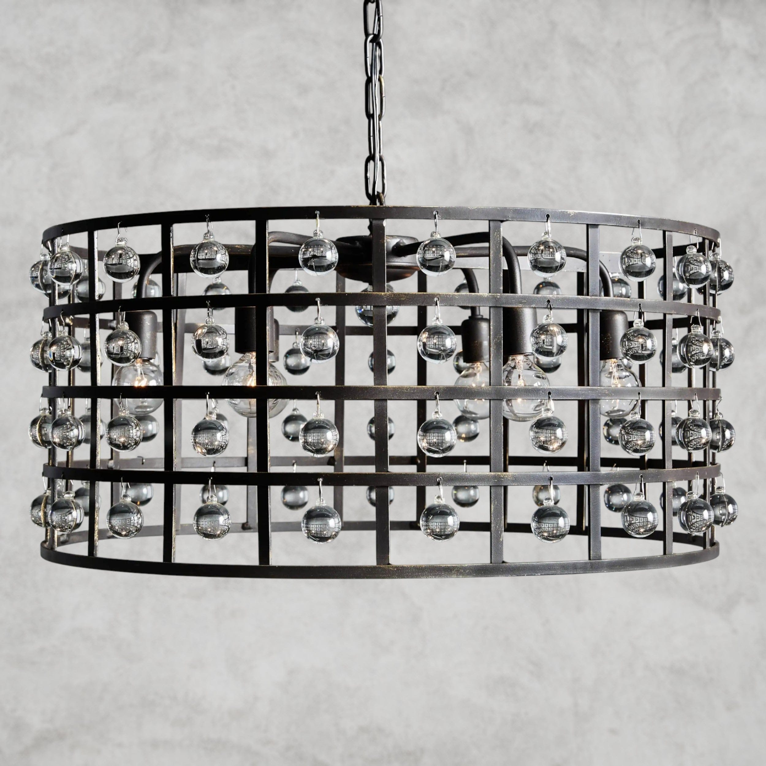 6" / Bronze La Cage Round Chandelier 6", 8", 12"