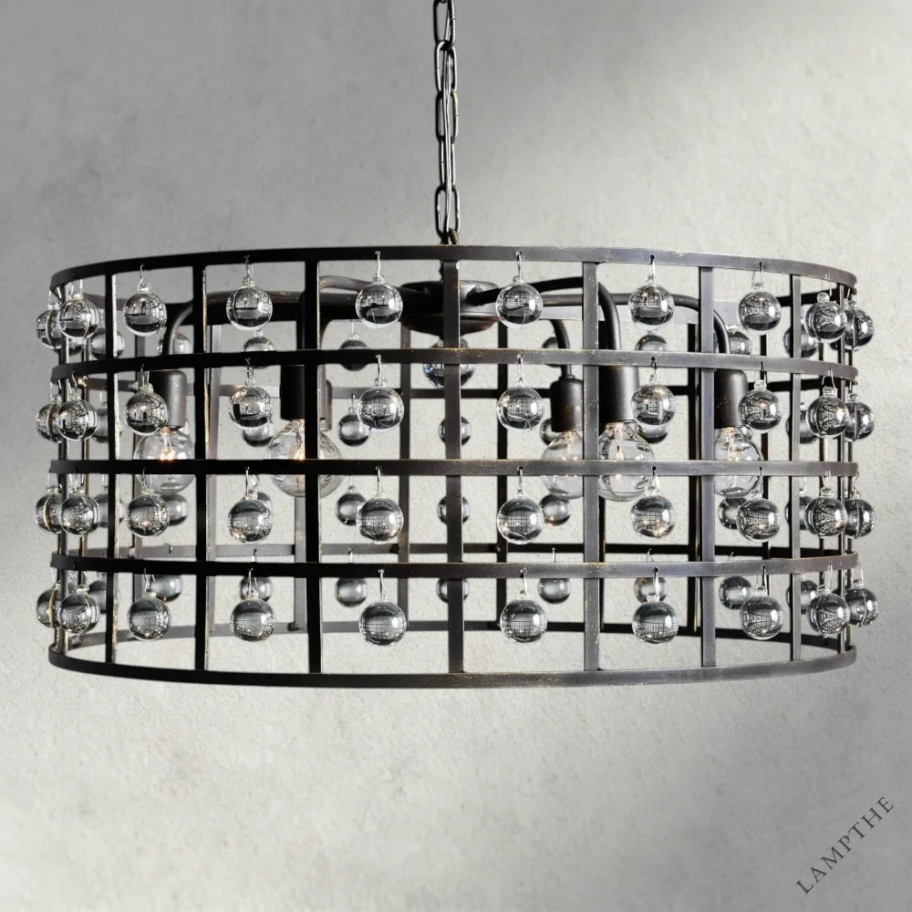 6" / Bronze La Cage Round Chandelier 6", 8", 12"