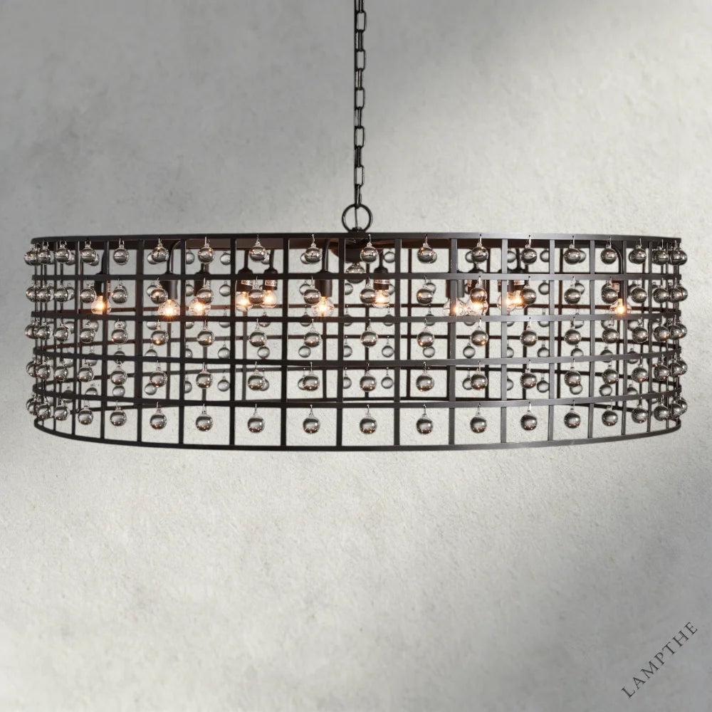 12" / Bronze La Cage Round Chandelier 6", 8", 12"
