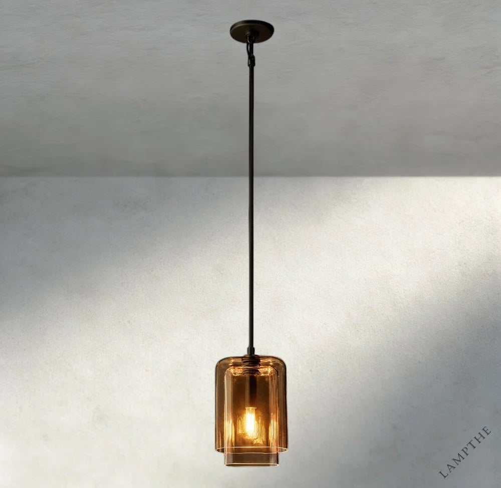 Lacour Amber Glass Pendant