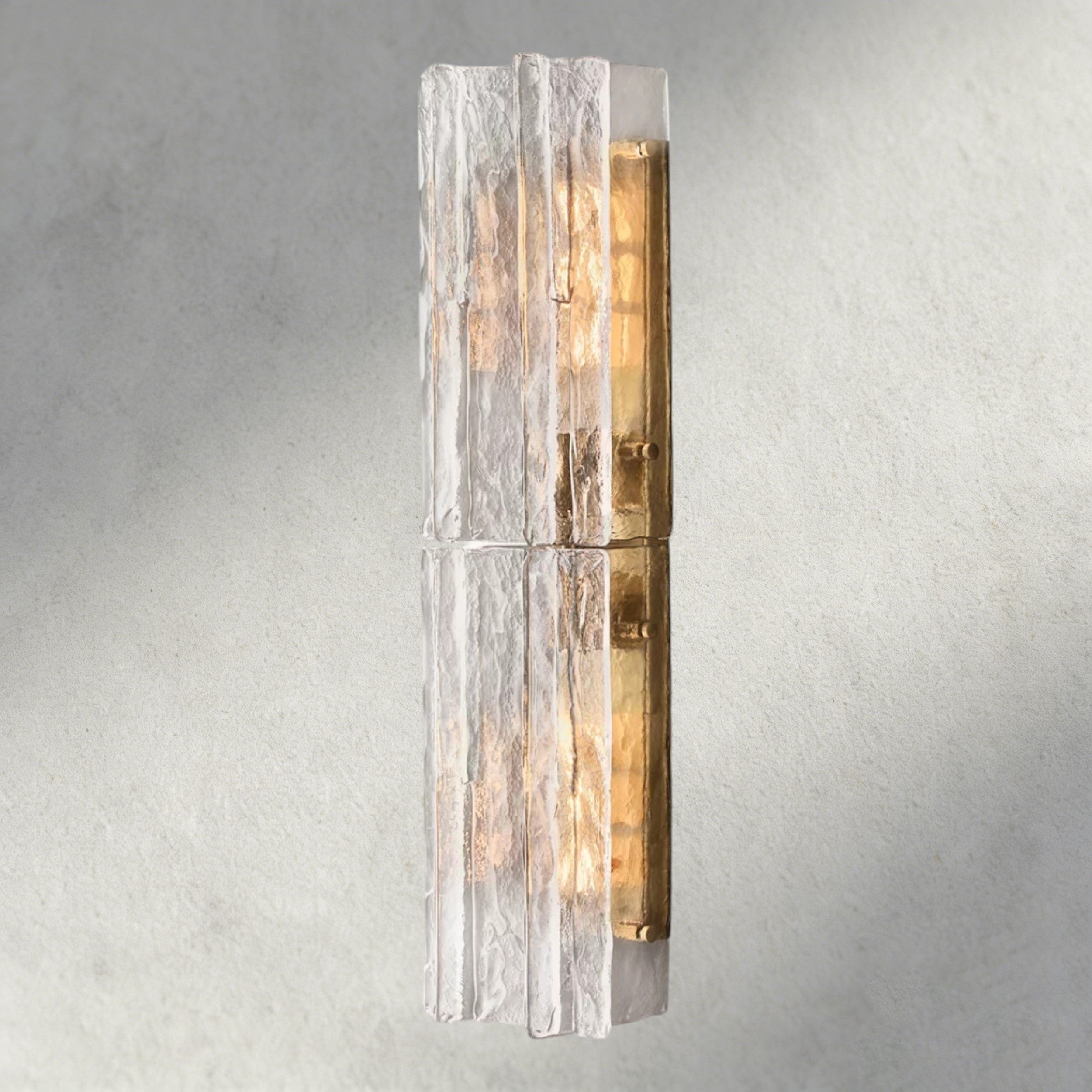 30" / Brass Lattice Clear Glass Sconce 15", 30"