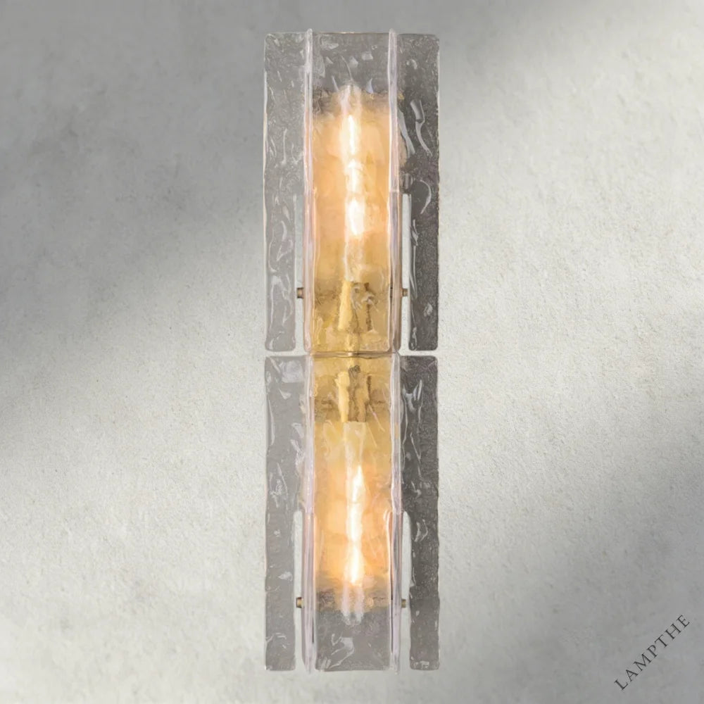 Lattice Clear Glass Sconce 15", 30"