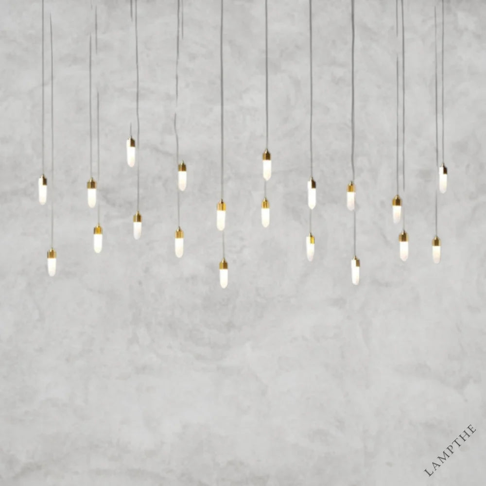 125" H x 60" Wx20.75" D Leo Chandelier-20 Drop Rectangle