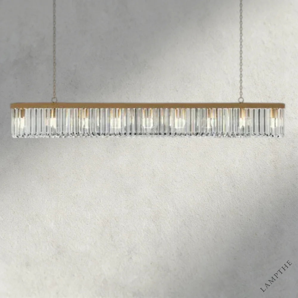 72" / Brass Leyland Rectangular Chandelier 60", 71.5"