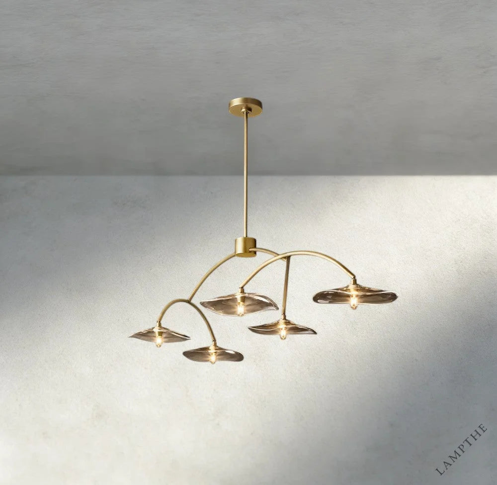 Lily Smoke Glass Linear Chandelier