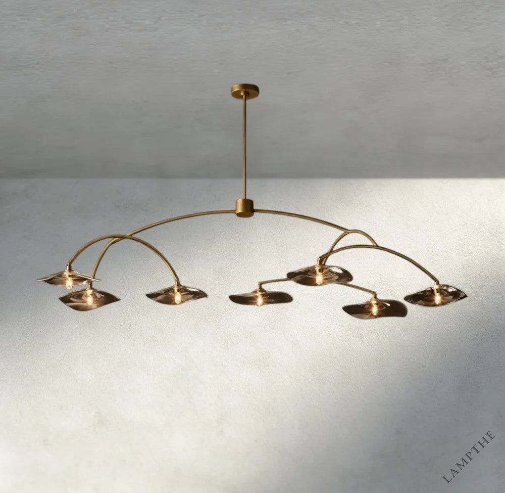Lily Smoke Glass Round Chandelier