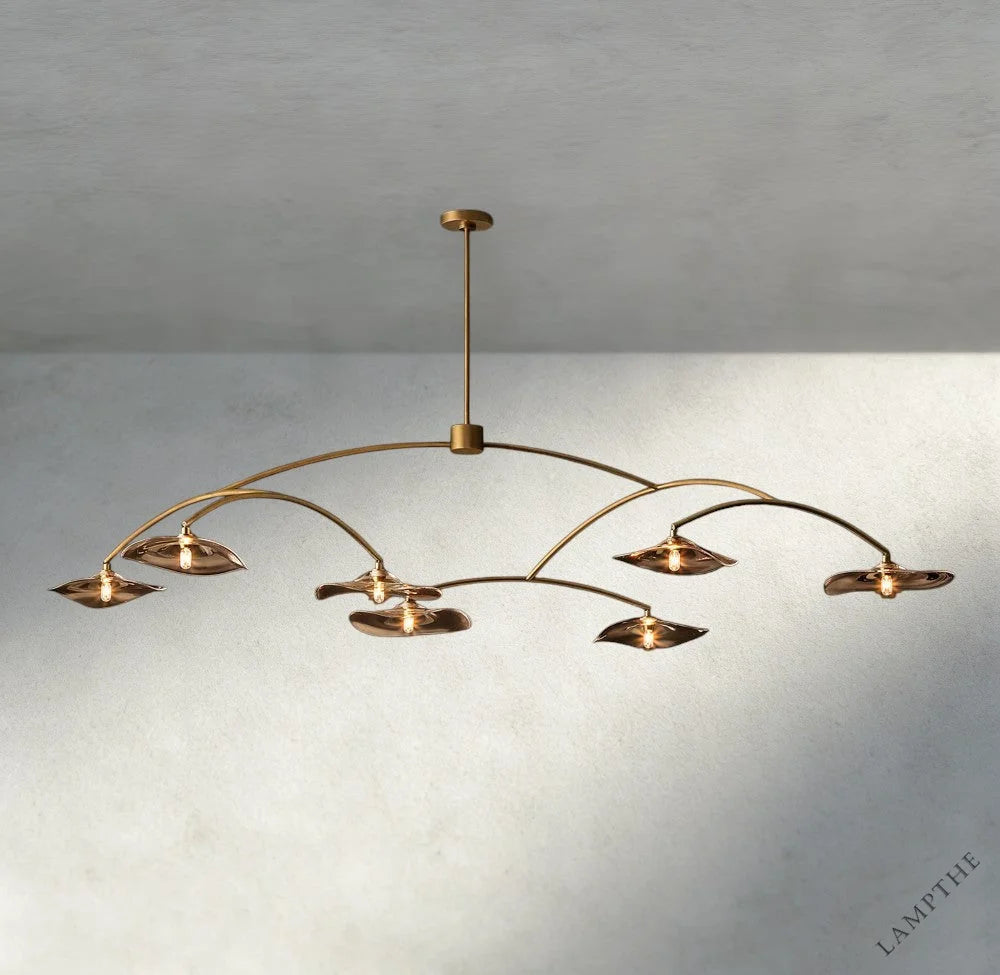 Lily Smoke Glass Round Chandelier