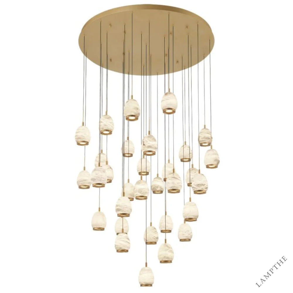 Lucidate Alabaster Round LED Chandelier