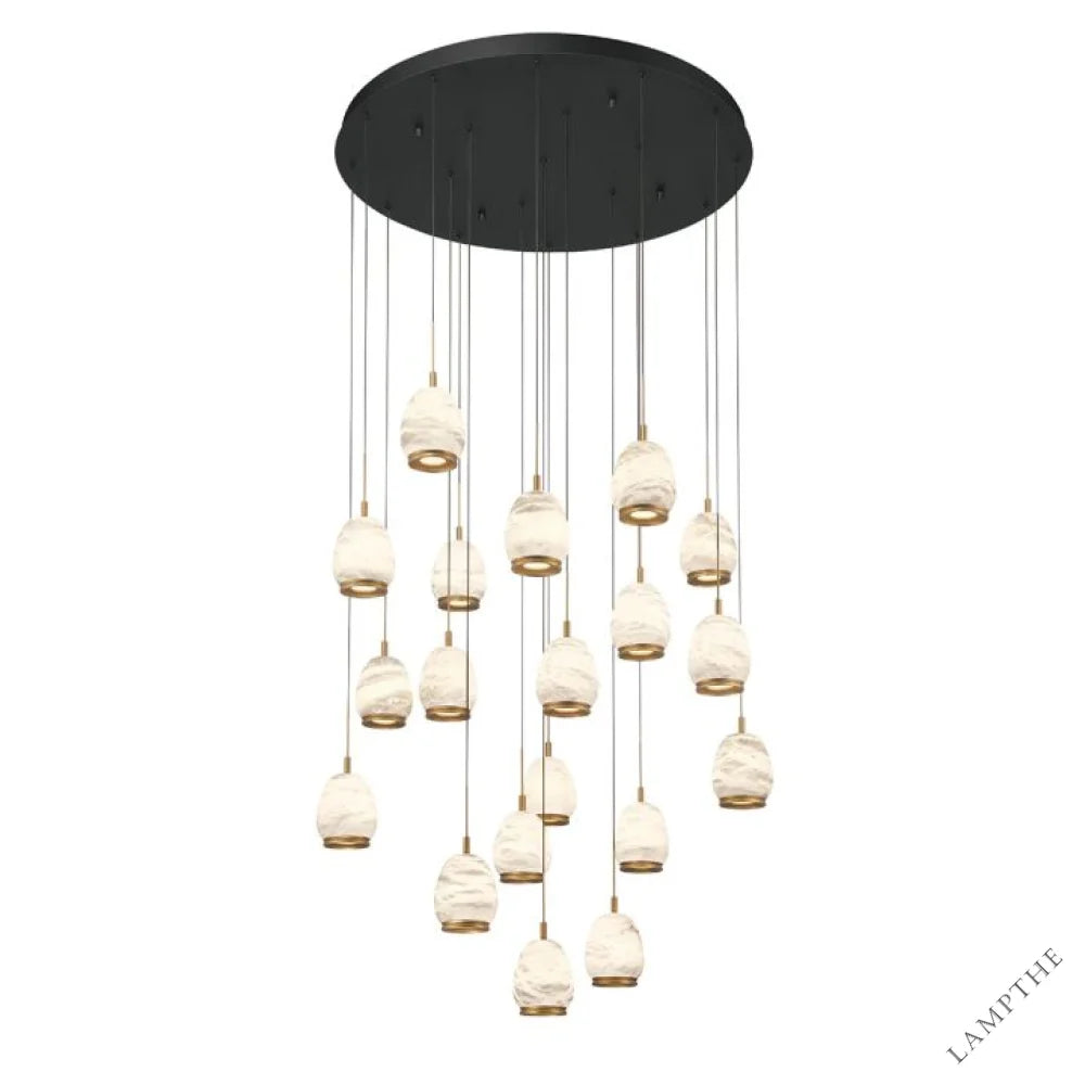 Lucidate Alabaster Round LED Chandelier