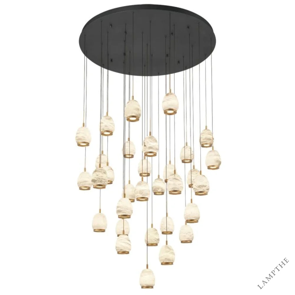 Lucidate Alabaster Round LED Chandelier