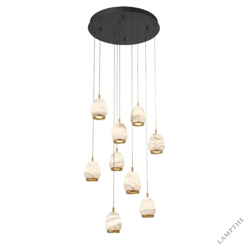 Lucidate Alabaster Round LED Chandelier