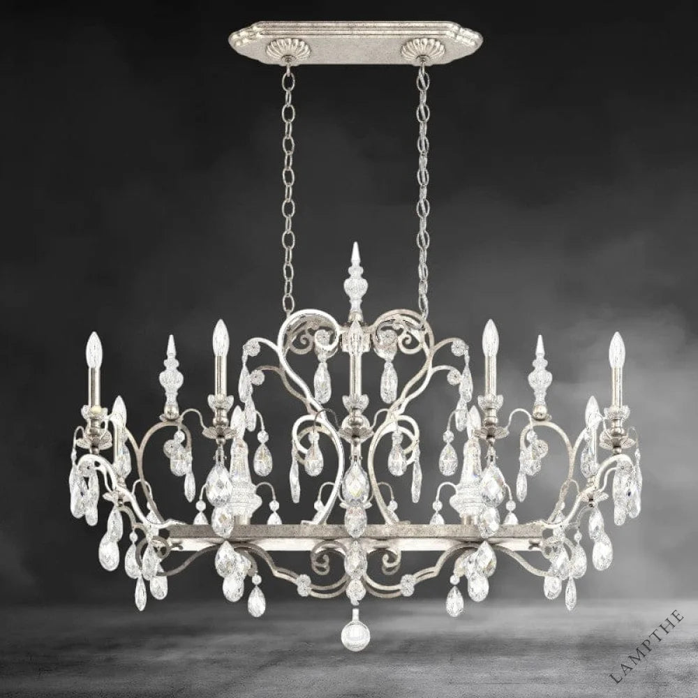 Antique Silver / Clear Heritage Crystal Lustre en cristal Renaissance 46"