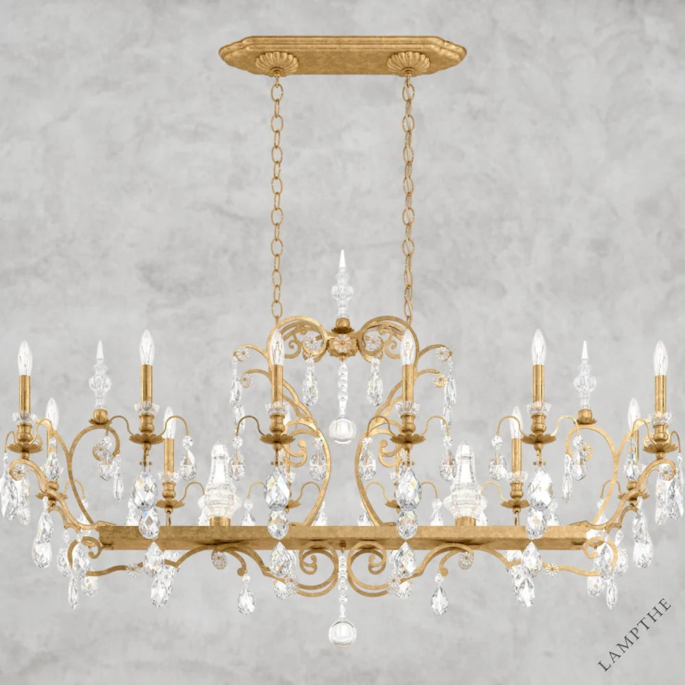 Heirloom Gold / Clear Heritage Crystal Lustre en cristal Renaissance 56"