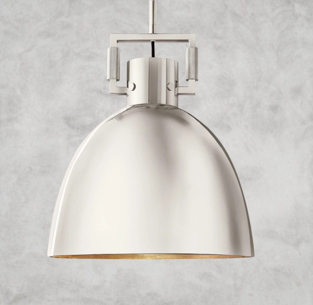 10" / Nickle MACHINIST METAL CLOCHE PENDANT 10", 14", 18"