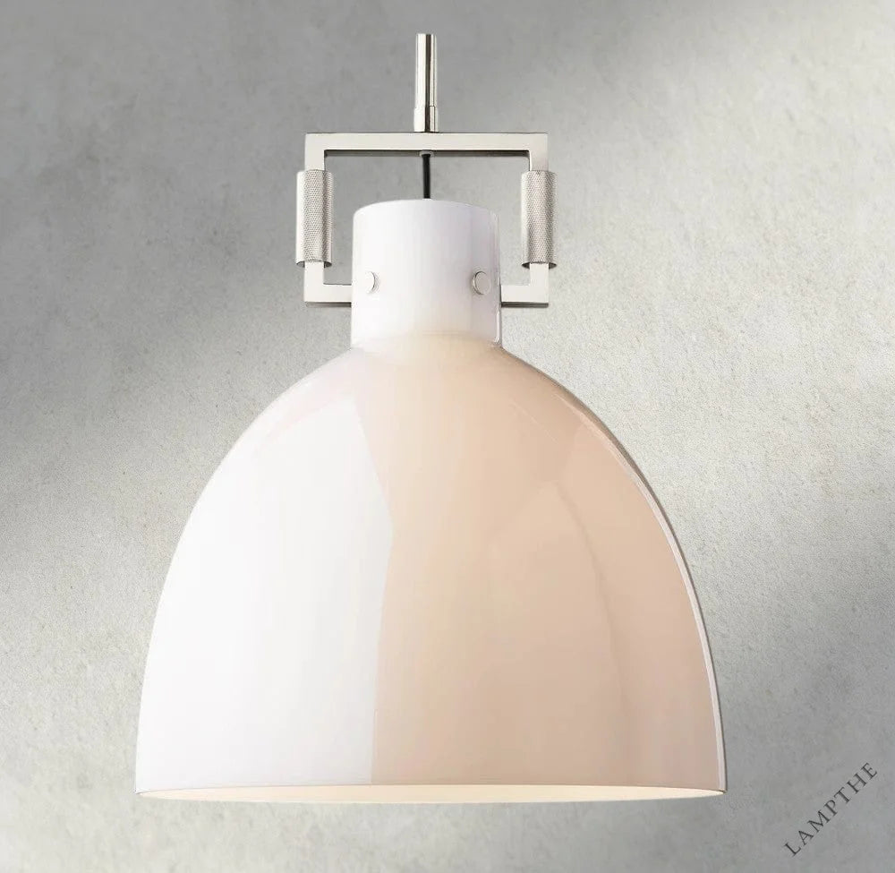 MACHINIST MILK GLASS CLOCHE PENDANT 10", 14", 18"