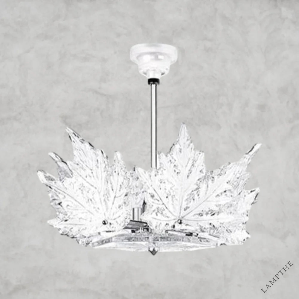 Maple Leaf Crystal Single Layer Chandelier
