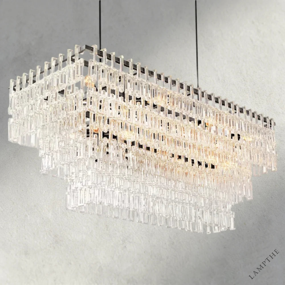 Marignan Tiered Rectangular Chandelier 60", 72"