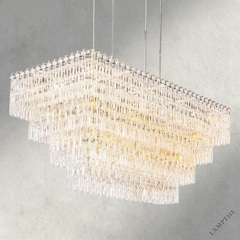 Marignan Tiered Rectangular Chandelier 60", 72"
