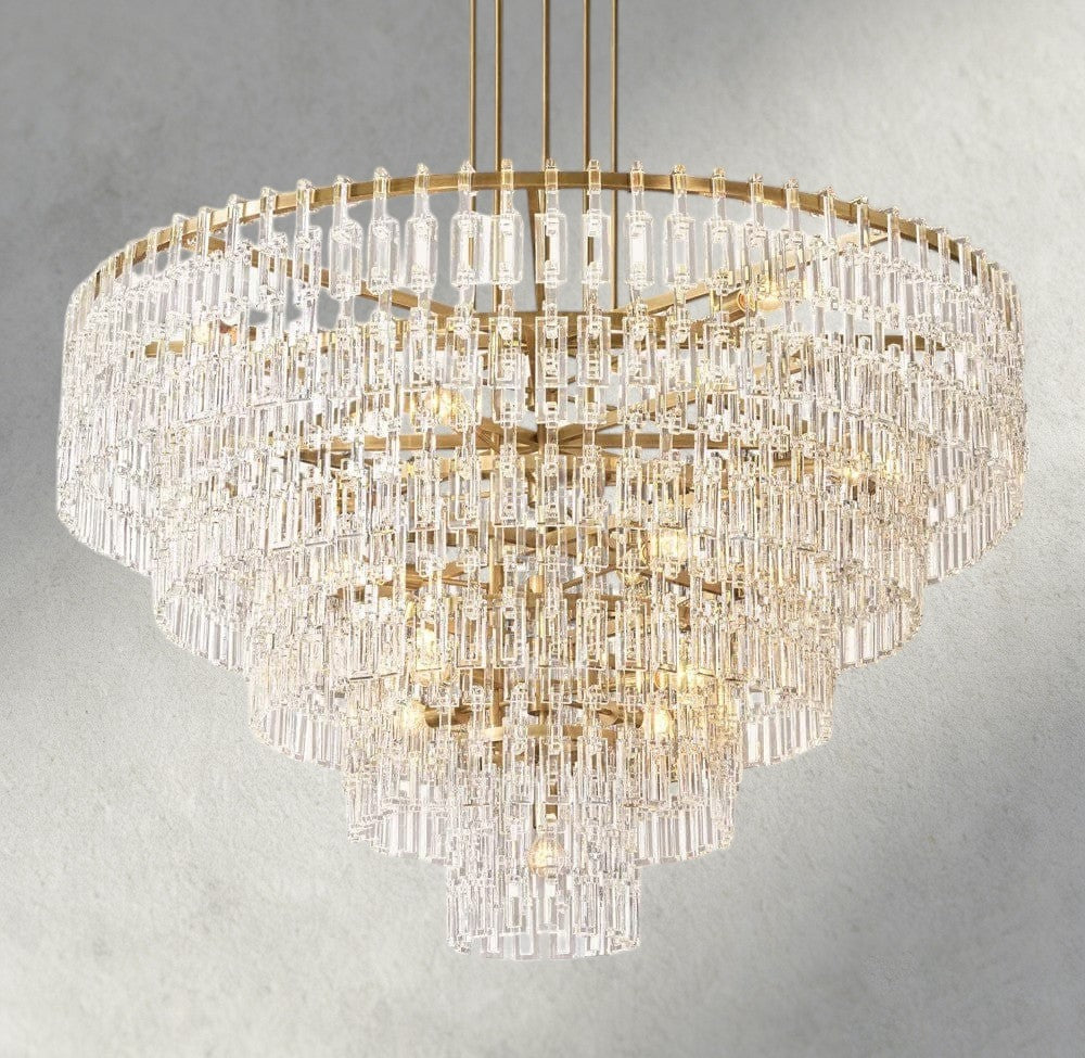 60" / Brass Marignan Tiered Round Chandelier 36", 48", 60"