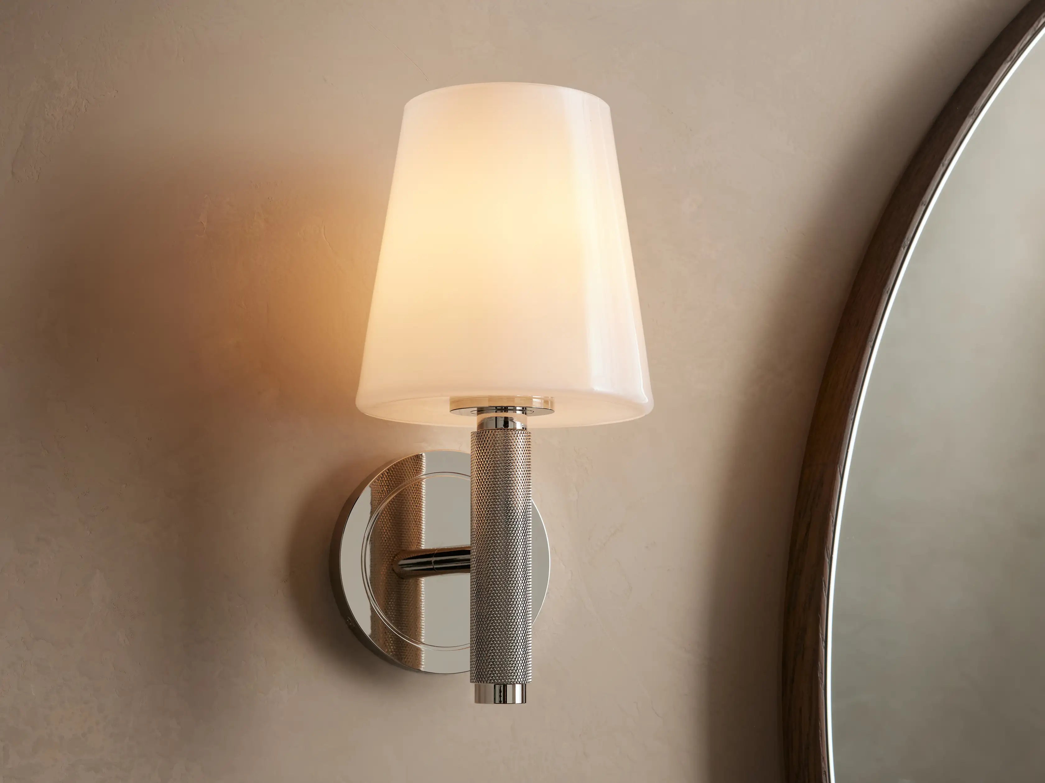Nickle / Milk Monroe Sconce