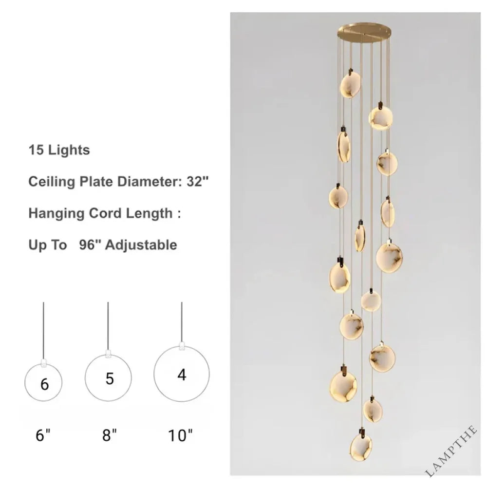 Moonshade Natural Marble Pendant Light Fixture