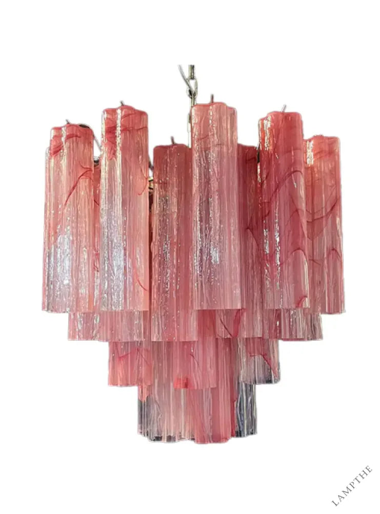 Murano Chandelier – 36 tubes – Alabaster Pink